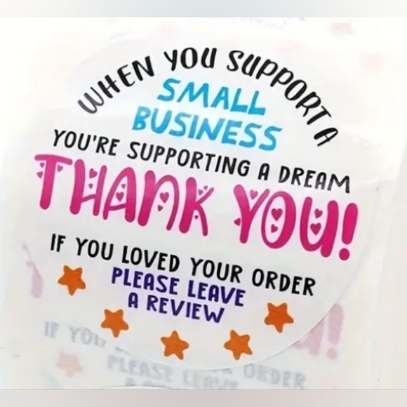 120 Thank you/leave review stickers - Picture 1 of 3